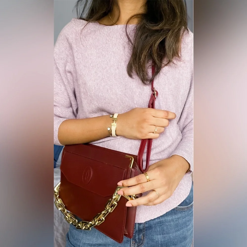 CARTIER Portfolio Large Clutch Crossbody bag ❤️ - Picture 2 of 15